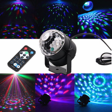 Rotating Disco Light Showing Blue Patterns