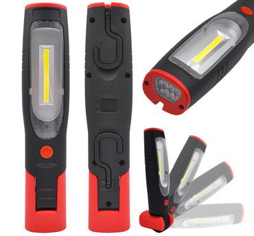 200 LM LED Work Light With Black And Red Rubber