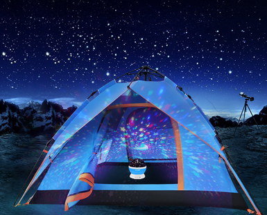 Children's Music Lamp Light Light Inside Blue Tent