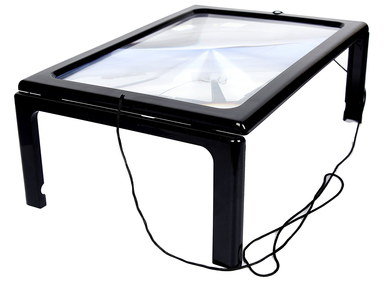 Battery Magnifying Glass With Light LED Magnifier Glass With Light And 4 Black Feet