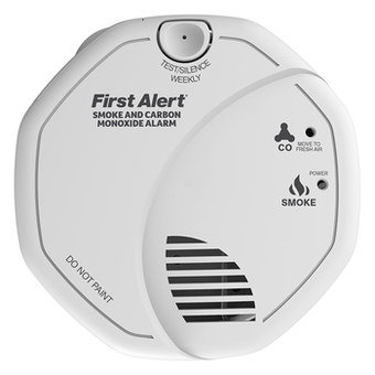 Optical Electric Smoke Alarm In All White