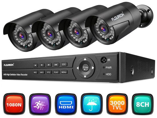 Buy FLOUREON CCTV Now CCTV 4 Waterproof Camera System