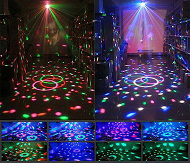 Disco Rotating Mirror Ball Beaming On Wall