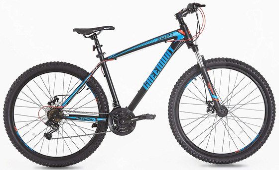 Mountain Bike With Black Steel Frame