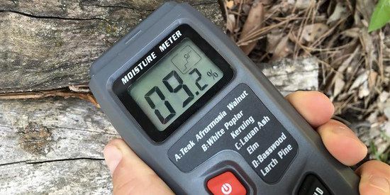 Dampness Assessed Quickly Grey Exterior Wood Meter Device