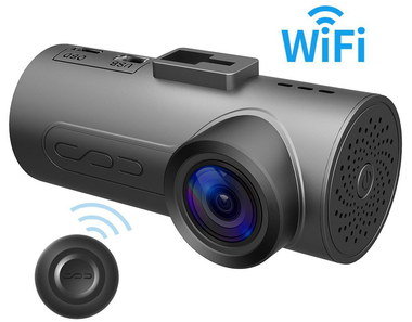G-Sensor Dash Cam With WiFi 3 Axis Dash Cam With WiFi In All Black
