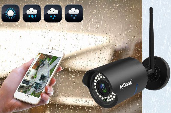 Outdoor IP Camera In Rainfall