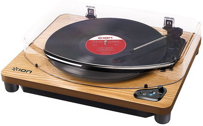 Bluetooth Turntable 3 Speed Wood Finish