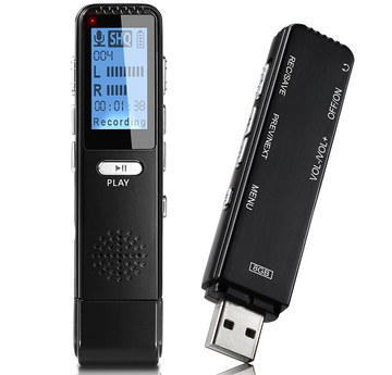 USB Voice Recorder With Blue Screen
