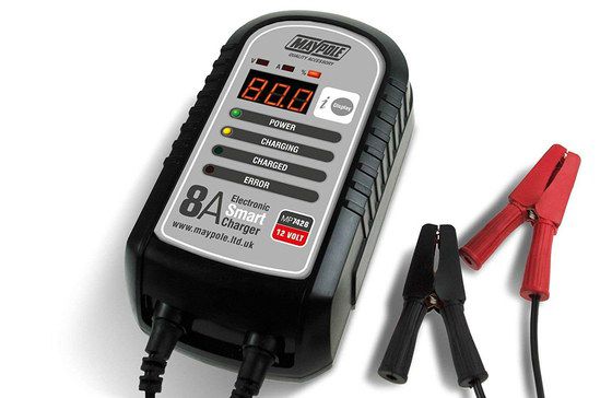 Digital Smart Battery Charger With 2 Clamps