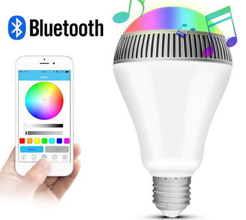 Smart Light Bulb Speaker In White Finish