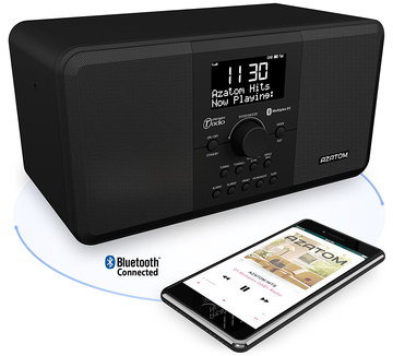 High-Definition Digital Radio Bluetooth DAB Digital Radio Bluetooth In All Black