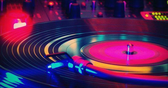 Bright Neon Red Turntable