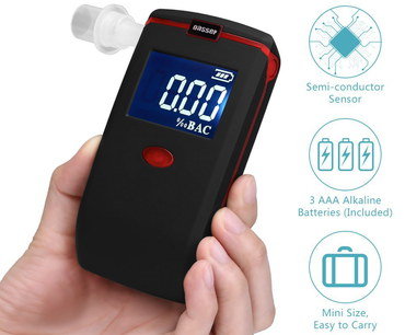 LCD Alcohol Breath Tester With Blue Screen