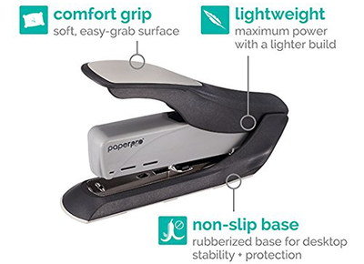 Anti-Jam Secure Hand Held Staple Gun Hand Held Staple Gun With Rubber Base