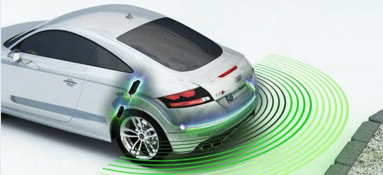 Reversing Safety Silver Car Using Rear Sensor