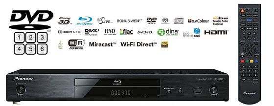 Wireless Blu Ray Player With Black Remote