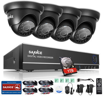 Hybrid 1080p CCTV System With 4 Cameras