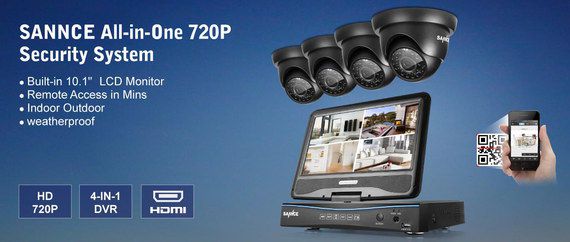 Buy Sannce All In One Now CCTV System All In One Black Pack
