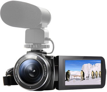 Wide-Angle Wi-Fi 1080p Camcorder WiFi 1080p Camcorder With Big UV Lens