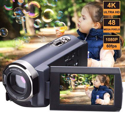 Video Camera 4K In Black Casing