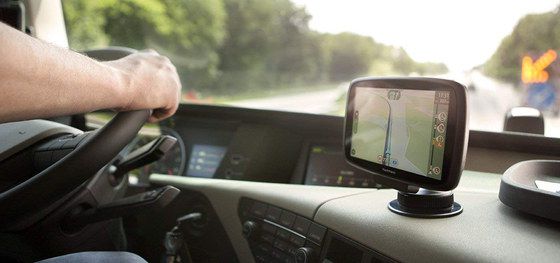 Lorry Sat Nav On Dash Area