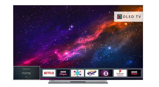 Buy Toshiba Now OLED TV Freeview On Grey Stand