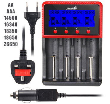US And UK Lithium Battery Charger Lithium Battery Charger With Blue LCD