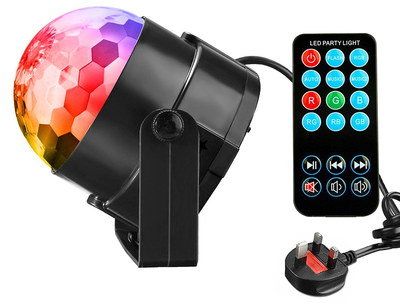Glitter Light Ball In Black Metal Case