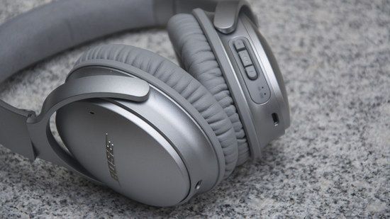 Grey Headphones With Volume Switch