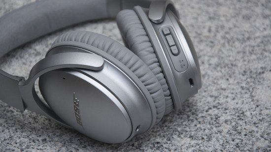 Grey Headphones With Volume Switch