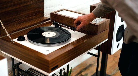 Older Wooden Design Record Player