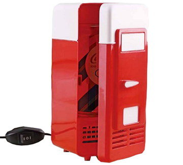 12oz Cans USB Small Mini Fridge USB Small Mini Fridge In Red And White