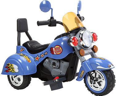 Rechargeable Kids Electric Bike 3 Wheels Kids Electric Bike In Blue With Black Seat
