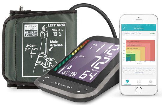 1byone Blood Pressure Test Kit Bluetooth BP Tester Kit With White Screen