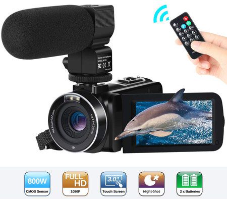 YouTube Camera Recorder With Small Black Remote