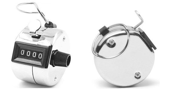RelX Hand Tally Clicker Mechanical Hand Tally Counter In Polished Chrome