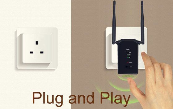 WiFi Range Extender With Black Exterior