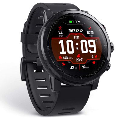 Waterproof Smart Watch With Black Strap