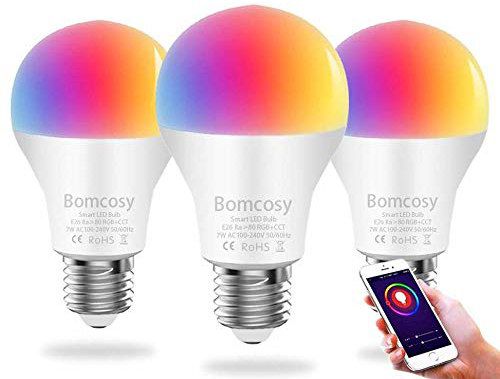 WiFi Mood Light Bulbs With Mobile In One Hand