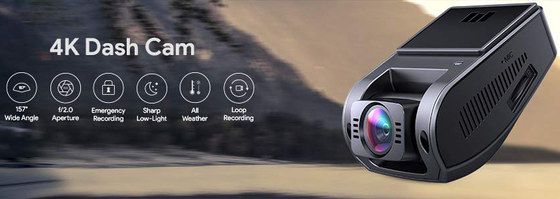 The Aukey Dash Cam With Night Vision Dash Cam For Sale In Black Casing