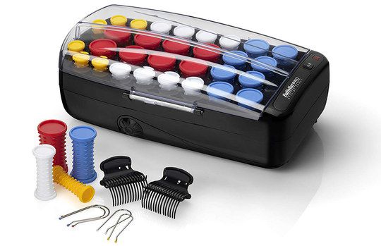 BaByliss Heated Big Hair Rollers Heated Ceramic Big Hair Rollers In Black Case
