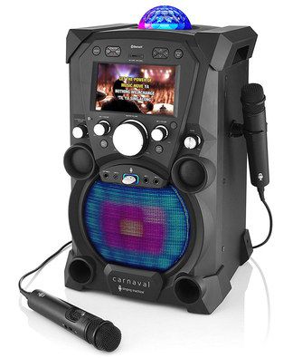 Black Karaoke System With Blue Ball