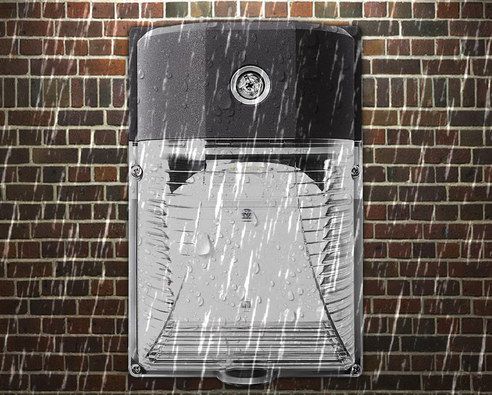 Dusk-To-Dawn Photocell Wall Light Outdoor Wall Light With Black Casing