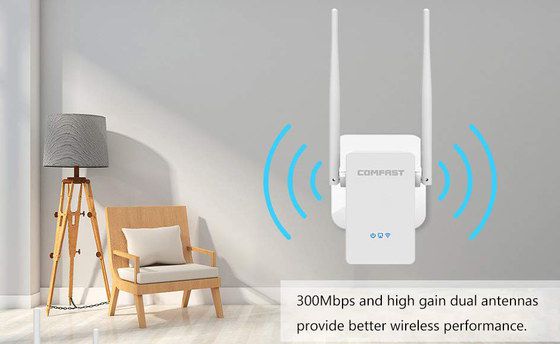 Comfast Plug In WiFi Booster Plug In WiFi Booster With 2 Long Antennas