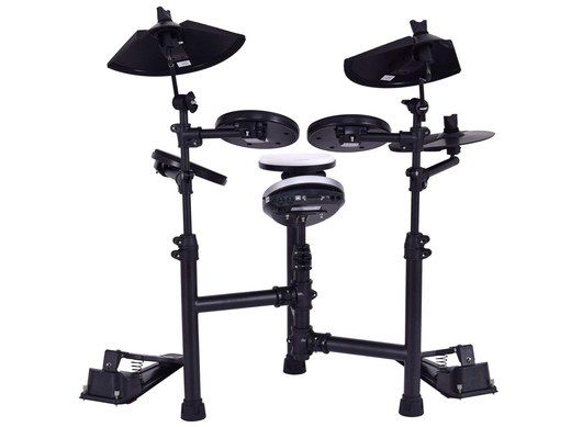 All Black Electronic Drum Set With 2 Sticks