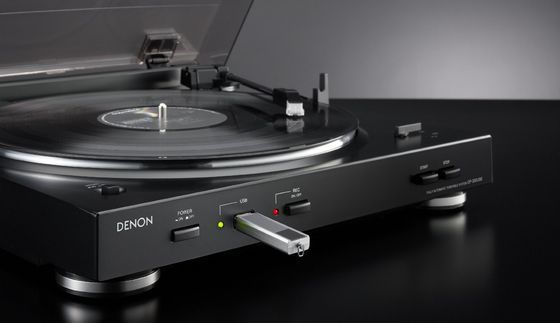 Digital Turntable With USB In All Black