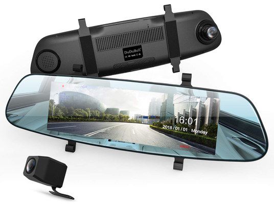 The DuDuBell Rear View Dash Cam Media Rear View Dash Cam With Clips