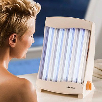 Tanning Face Lamp On White Table