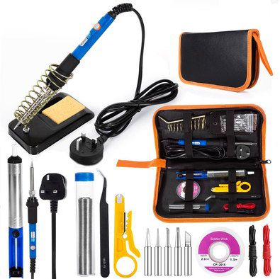 Electronics Soldering Kit With 5 Steel Tips